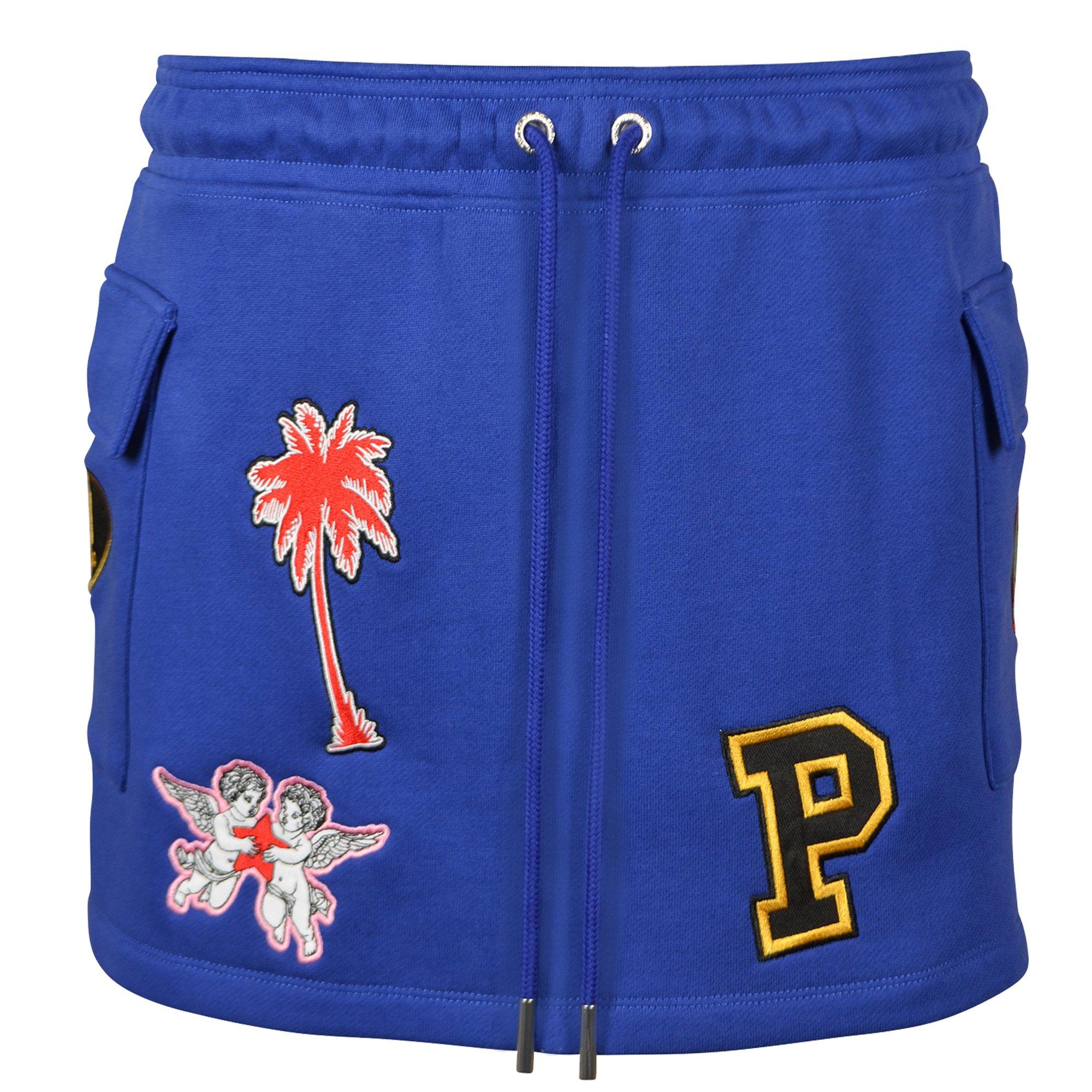 FA26 PLAY PATCHWORK FLC SKIRT - BLUE